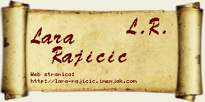 Lara Rajičić vizit kartica